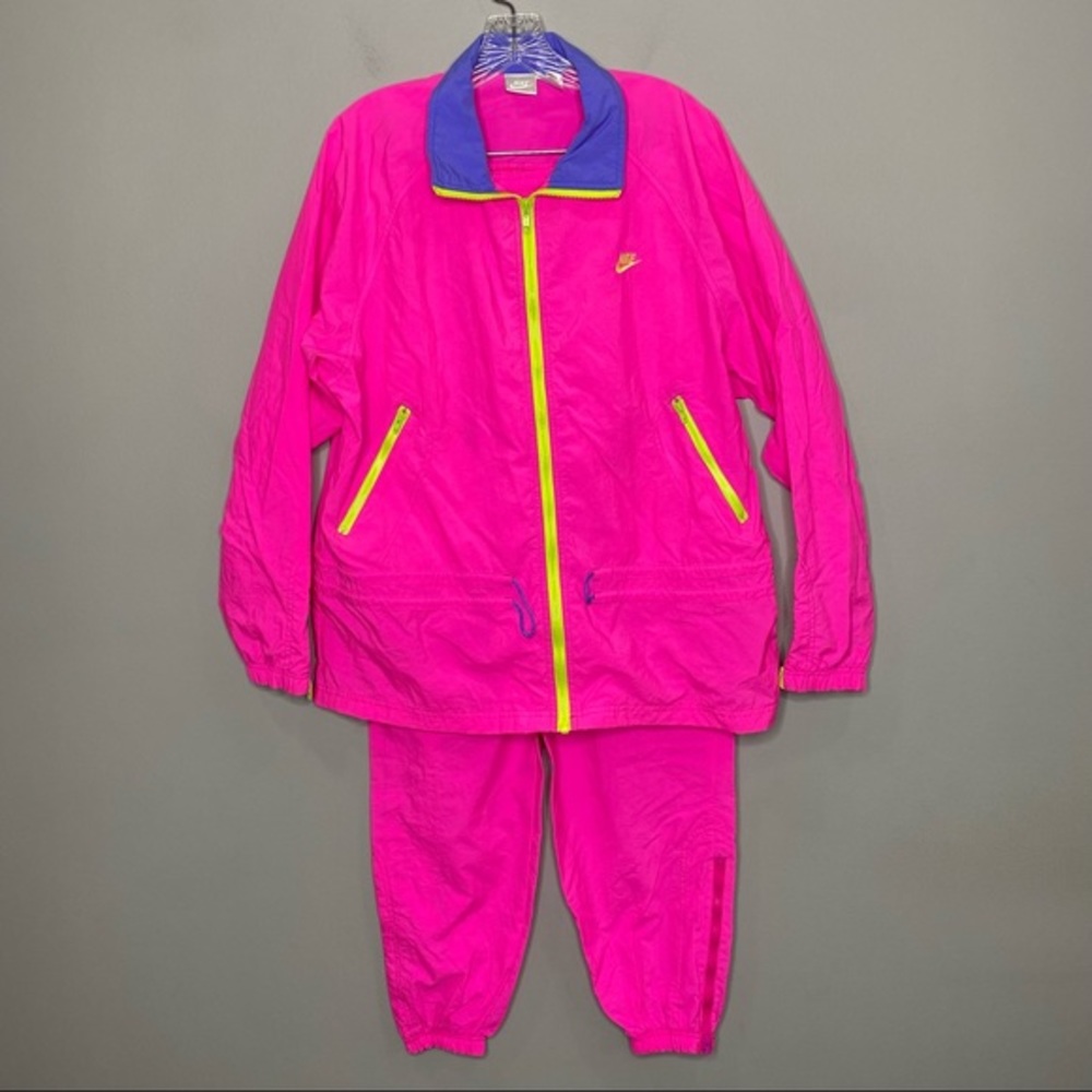 Vintage 90’s Nike Tracksuit Jacket & Pants Pink Large
